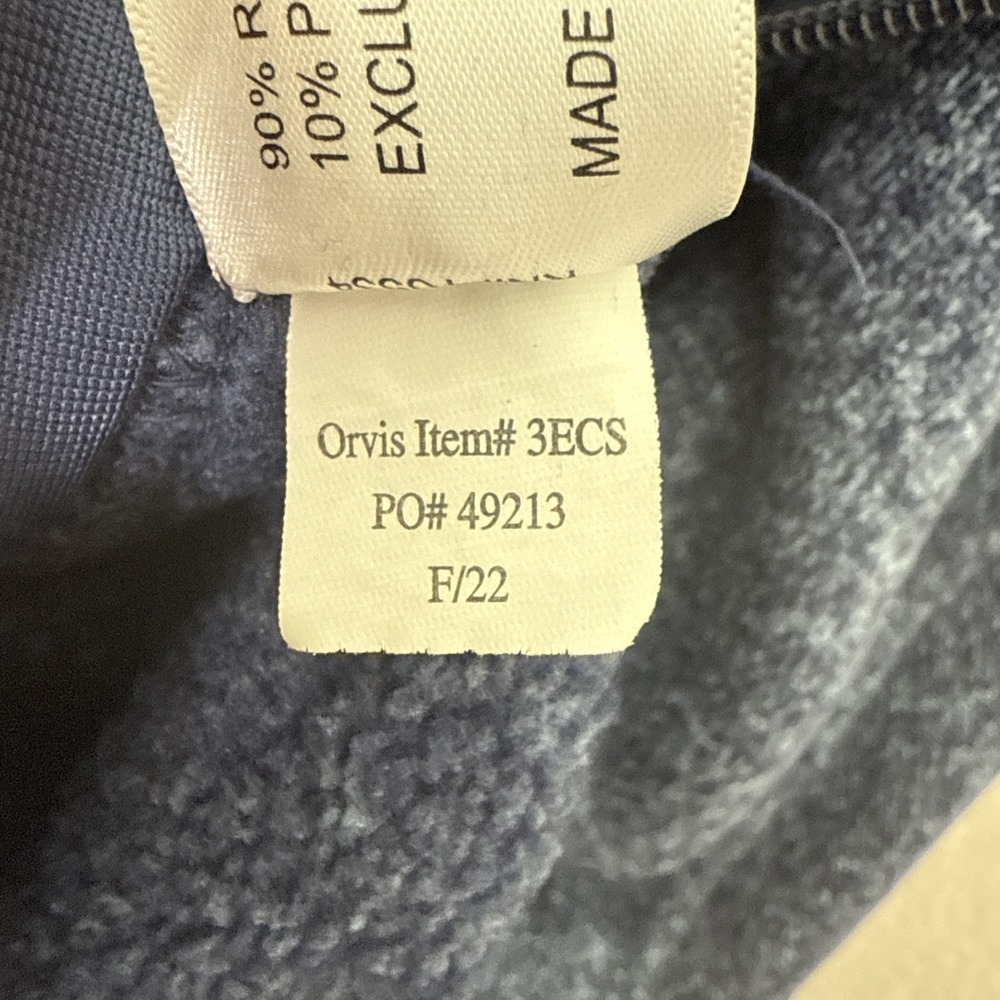 ORVIS R65 SWEATER FLEECE QUARTER-ZIP Women's M BLUE Pullover - Picture 9 of 10